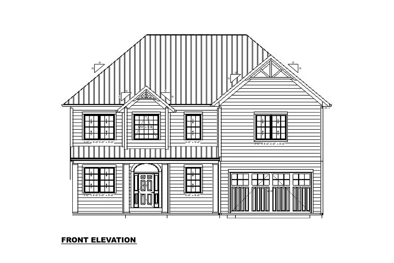 2-Story House Plan with Basement 2853 ft²: 5 Beds, Home Office, 4.5 Baths, Open Floor Plan, 2-Car Garage