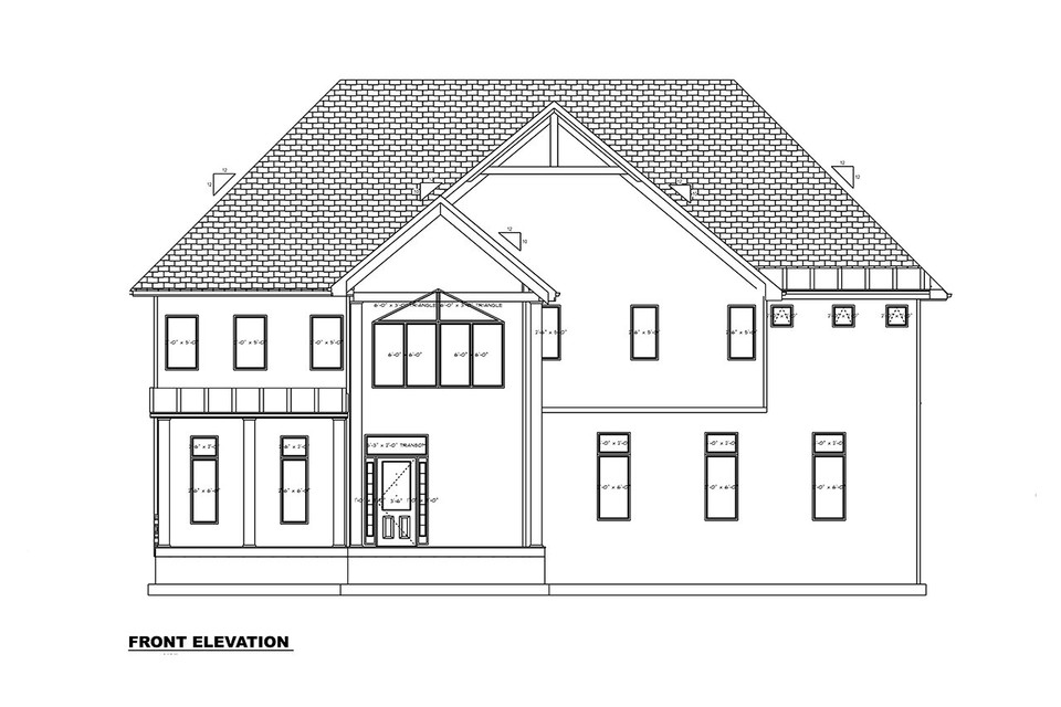 2-Story House Plan 4865 ft²: 5 Beds, Home Office, 4.5 Baths, Open Floor Plan, 2-Car Garage