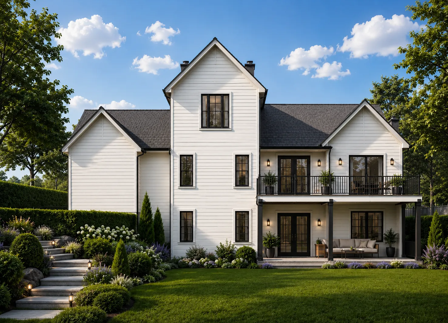 1.5-Story House Plan with Basement 2170 ft²: 4 Beds, 3.5 Baths, Open Floor Plan, 1-Car Garage