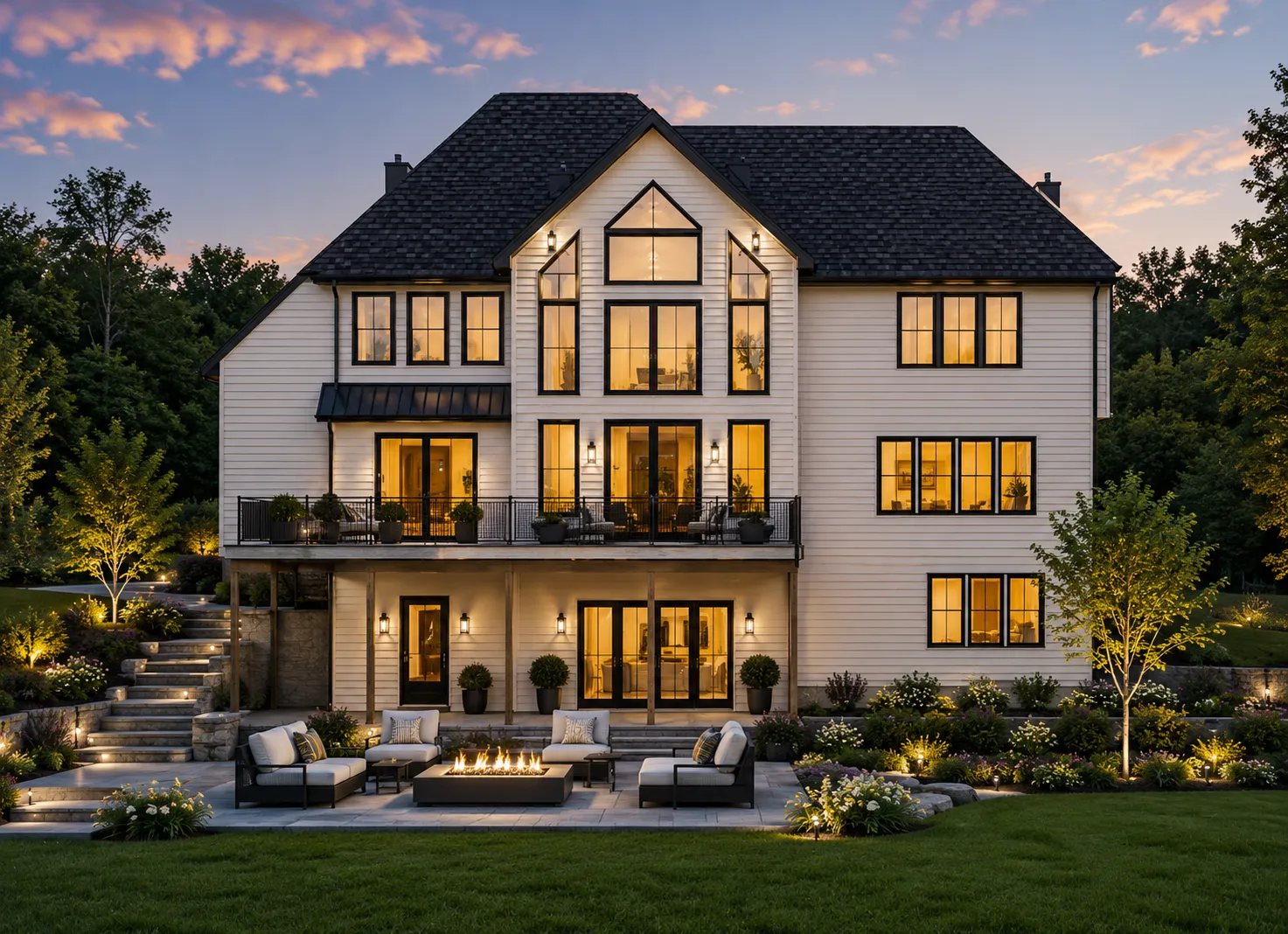 1.5-Story House Plan with Basement 3590 ft²: 4 Beds, 4.5 Baths, Open Floor Plan, 3-Car Garage