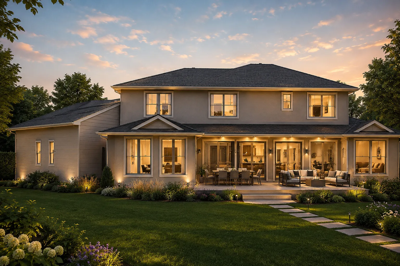 2-Story House Plan 4157 ft²: 6 Beds, 4.5 Baths, Open Floor Plan, 3-Car Garage