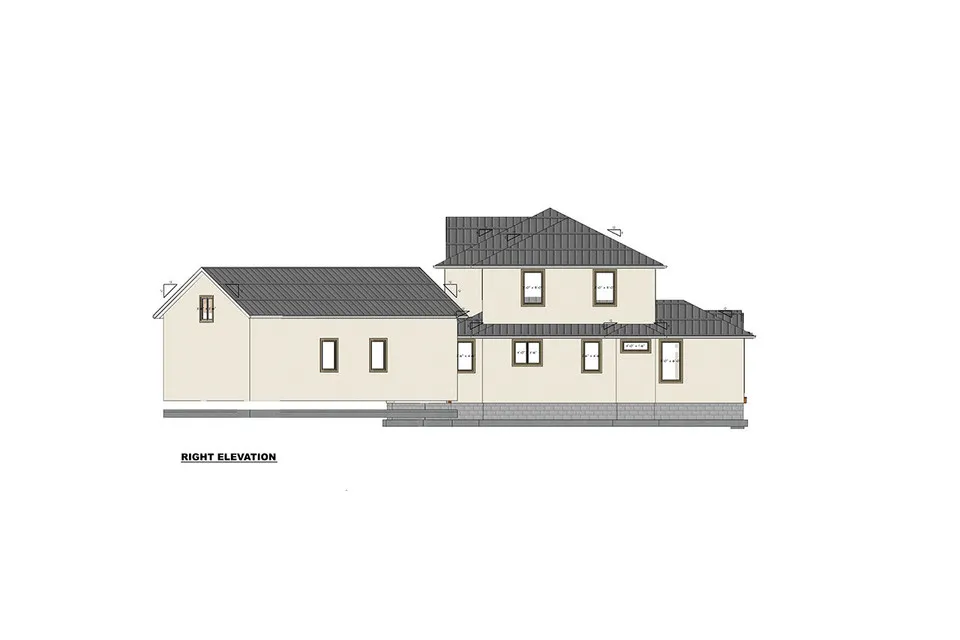 2-Story House Plan 4157 ft²: 6 Beds, 4.5 Baths, Open Floor Plan, 3-Car Garage
