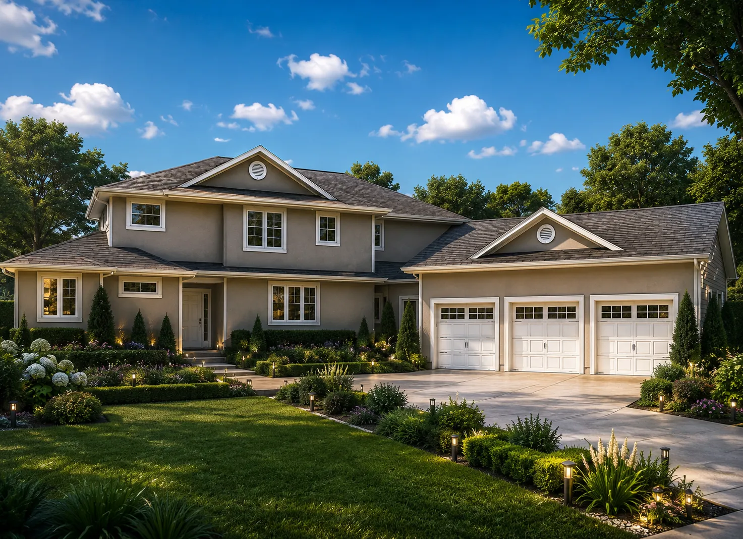 2-Story House Plan 4157 ft²: 6 Beds, 4.5 Baths, Open Floor Plan, 3-Car Garage