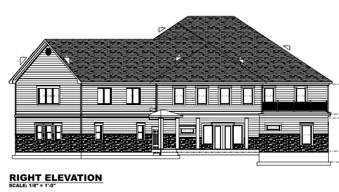 2-Story House Plan 8514 ft²: 4 Beds, 4.5 Baths, Open Floor Plan, 2-Car Garage