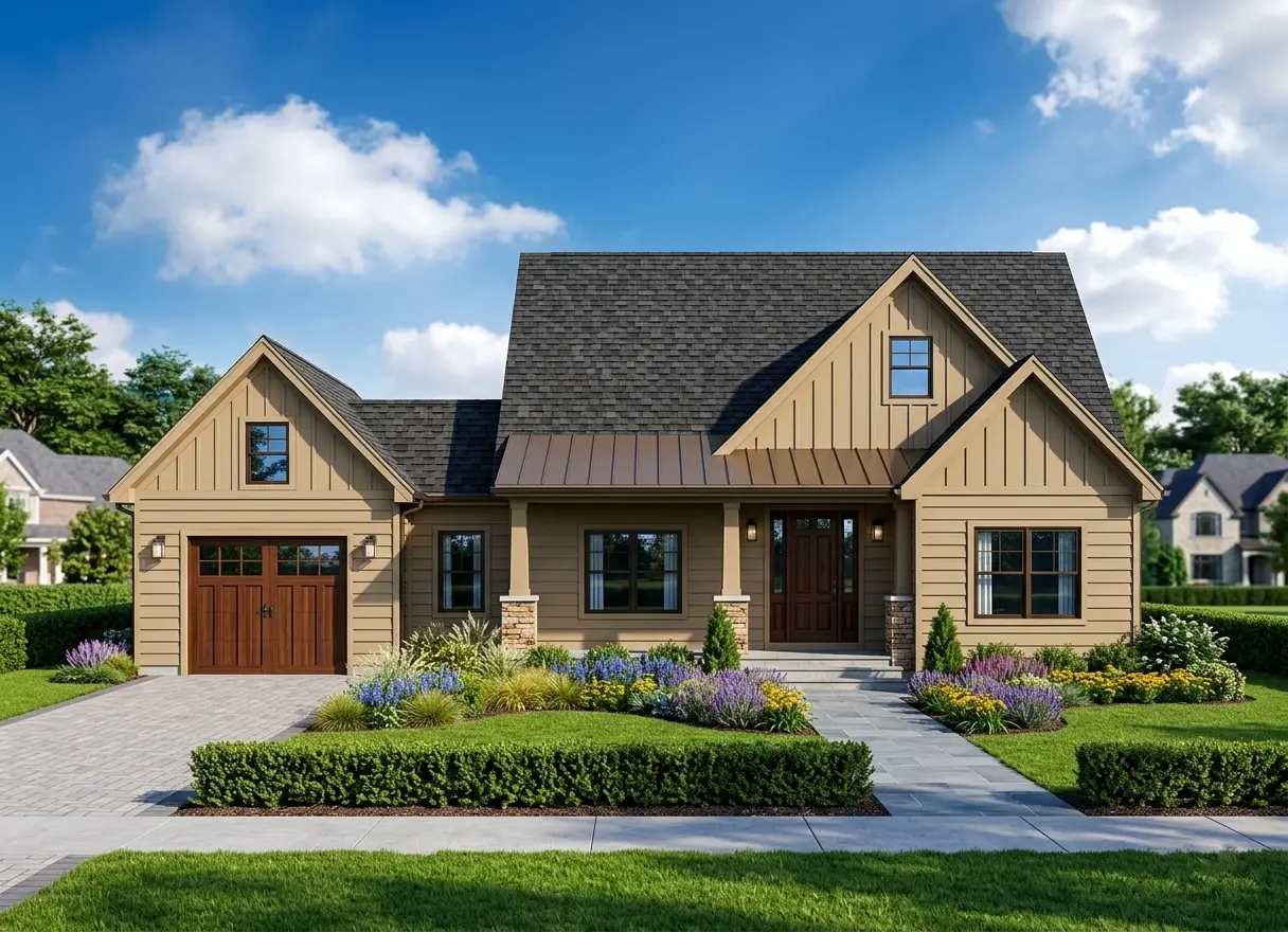1-Story House Plan 1676 ft²: 3 Beds, 2 Baths, Open Floor Plan, 1-Car Garage