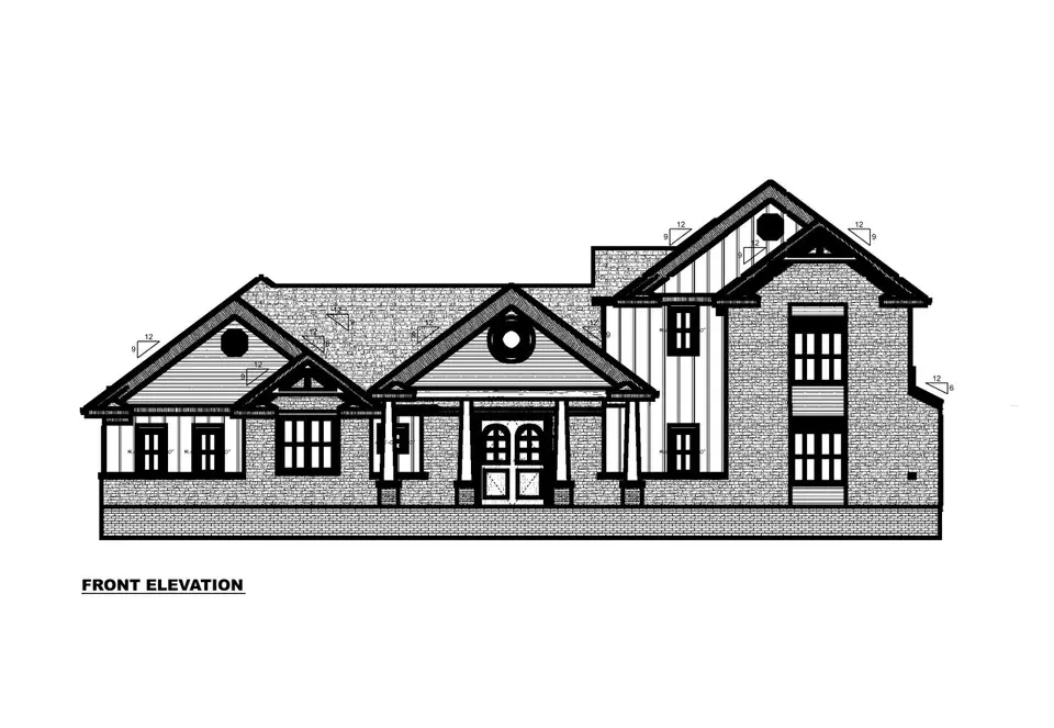 1.5-Story House Plan 2058 ft²: 3 Beds, 3.5 Baths, Open Floor Plan, 2-Car Garage