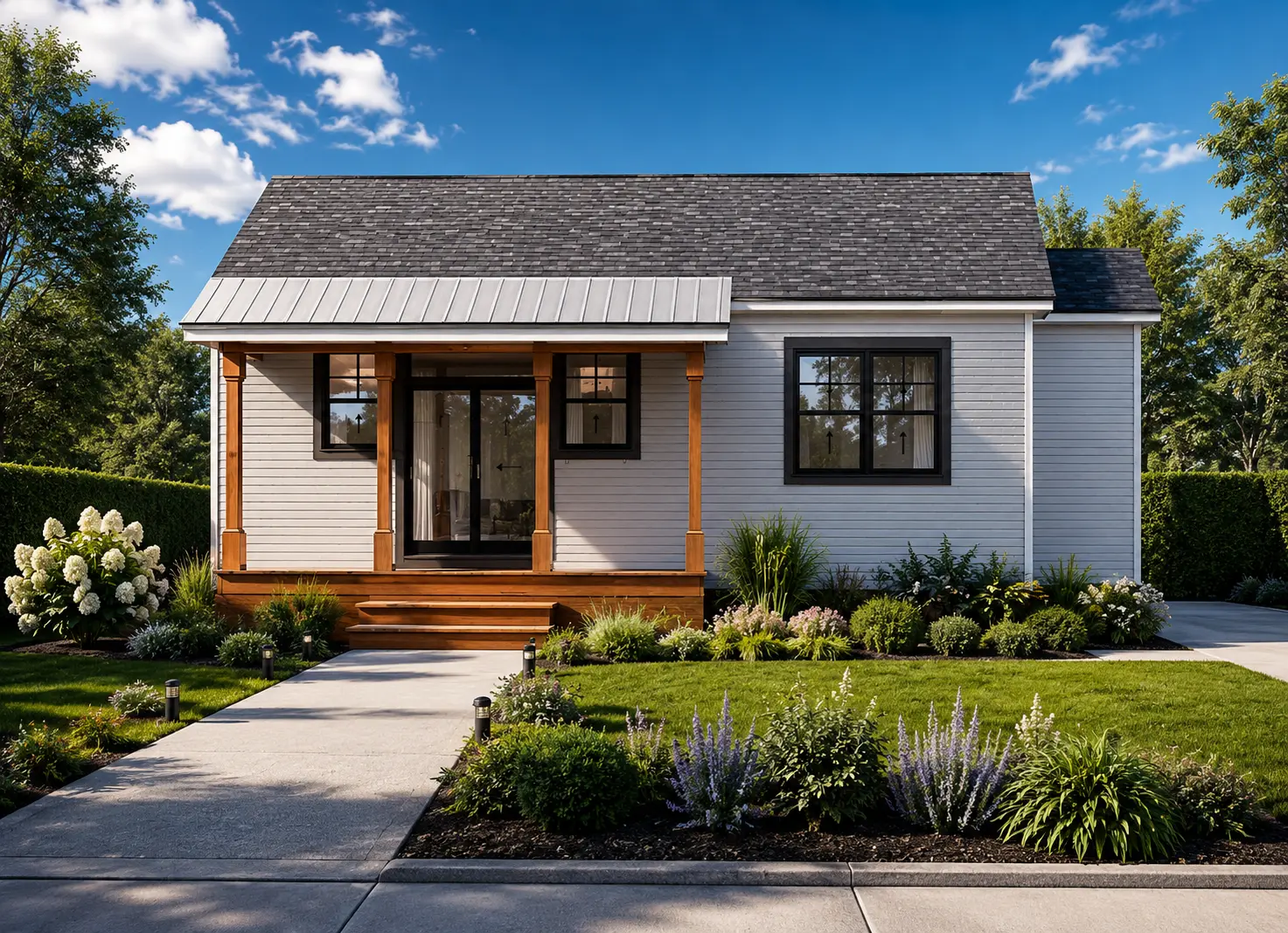 1-Story House Plan 713 ft²: 2 Beds, 1 Baths, Open Floor Plan, without Garage