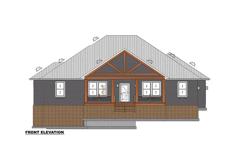 1-Story House Plan 1972 ft²: 3 Beds, 2.5 Baths, Open Floor Plan, 2-Car Garage