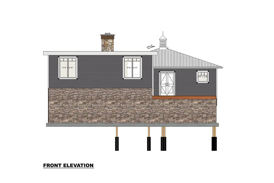 1-Story House Plan with Basement 1906 ft²: 3 Beds, 2.5 Baths, Open Floor Plan, without Garage