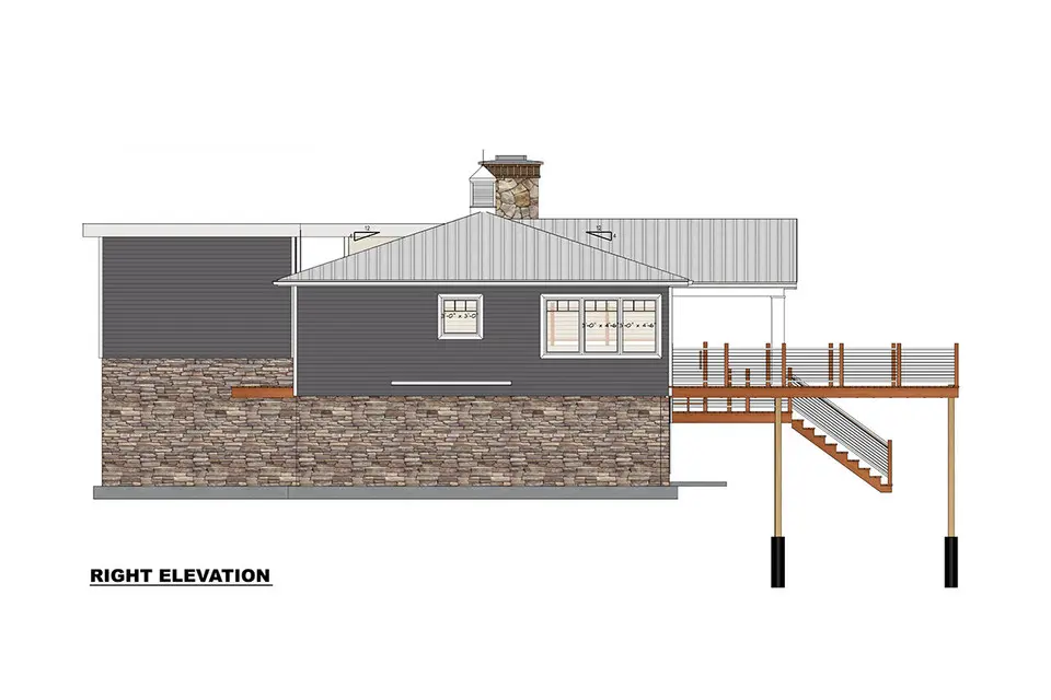 1-Story House Plan with Basement 1906 ft²: 3 Beds, 2.5 Baths, Open Floor Plan, without Garage
