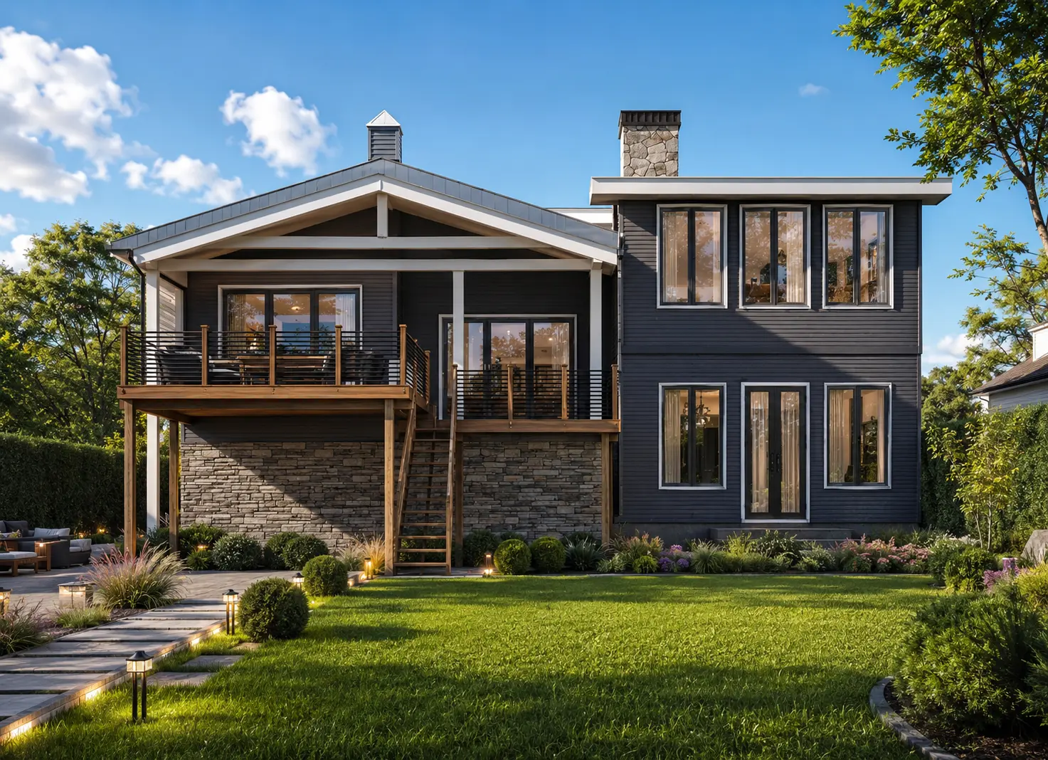 1-Story House Plan with Basement 1906 ft²: 3 Beds, 2.5 Baths, Open Floor Plan, without Garage
