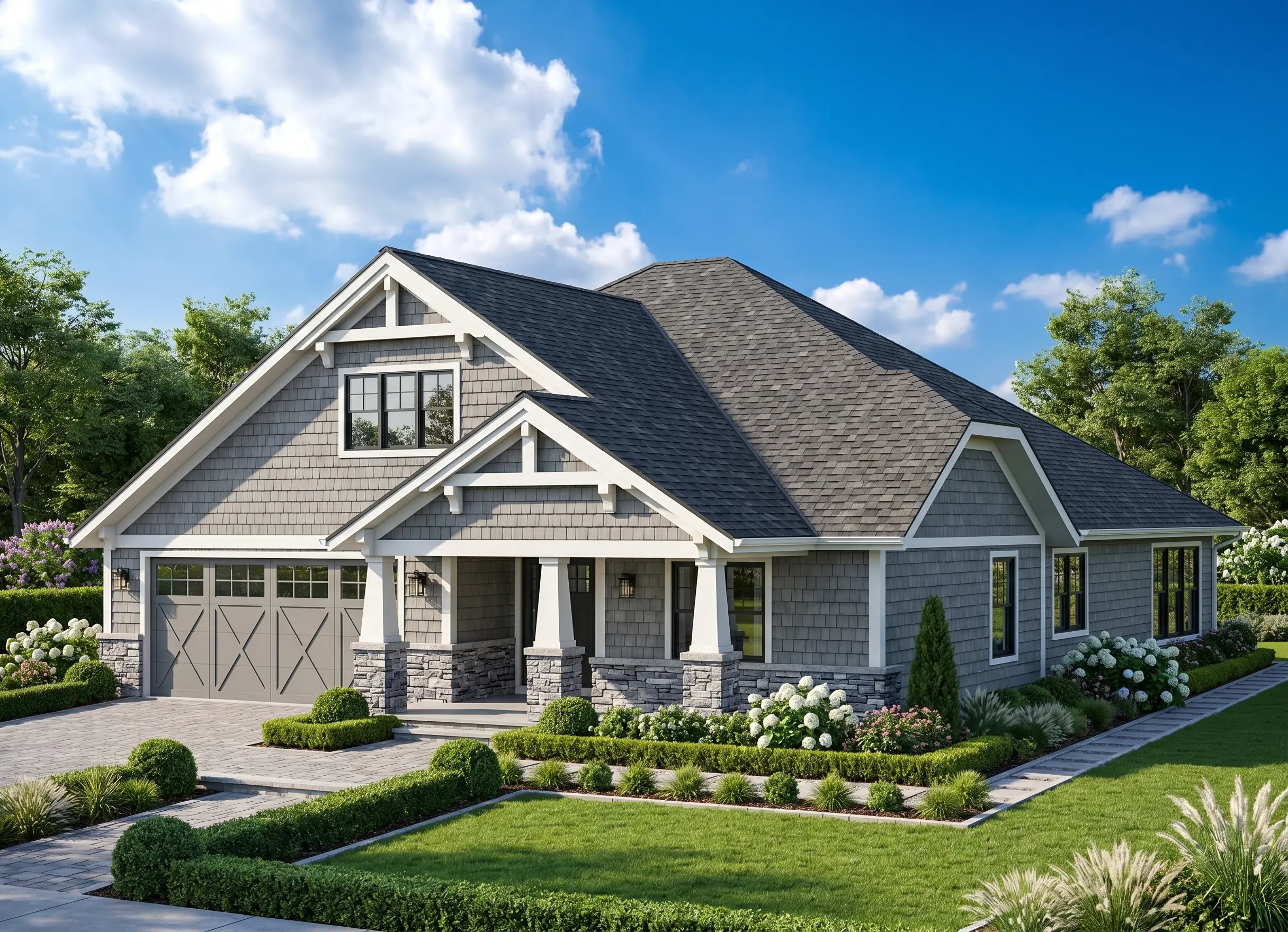 1-Story House Plan 2007 ft²: 3 Beds, 2 Baths, Open Floor Plan, 2-Car Garage