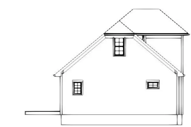 1.5-Story House Plan 1616 ft²: 3 Beds, 2.5 Baths, Open Floor Plan, without Garage