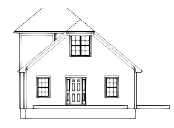 1.5-Story House Plan 1616 ft²: 3 Beds, 2.5 Baths, Open Floor Plan, without Garage