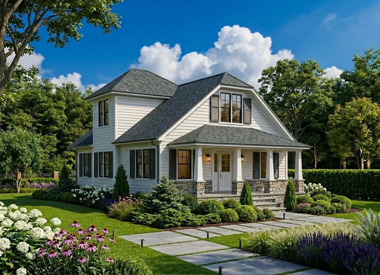 1.5-Story House Plan 1616 ft²: 3 Beds, 2.5 Baths, Open Floor Plan, without Garage