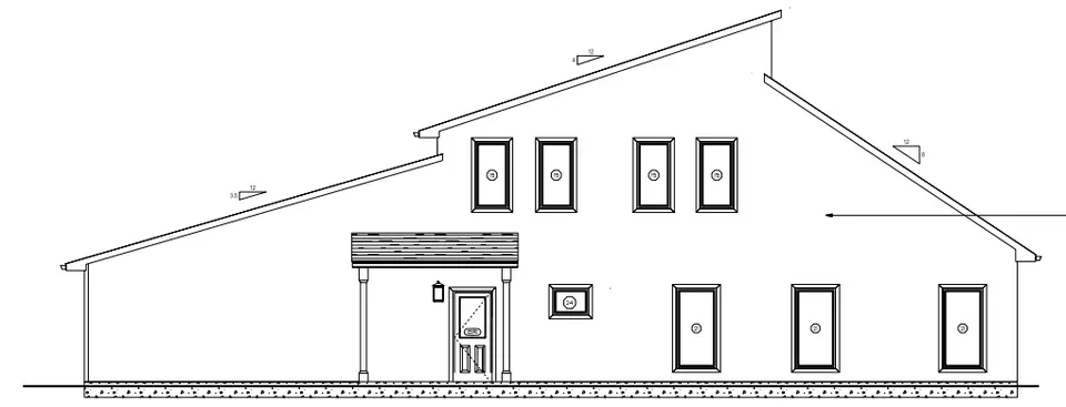 1.5-Story House Plan 1953 ft²: 3 Beds, 2.5 Baths, 2-Car Garage