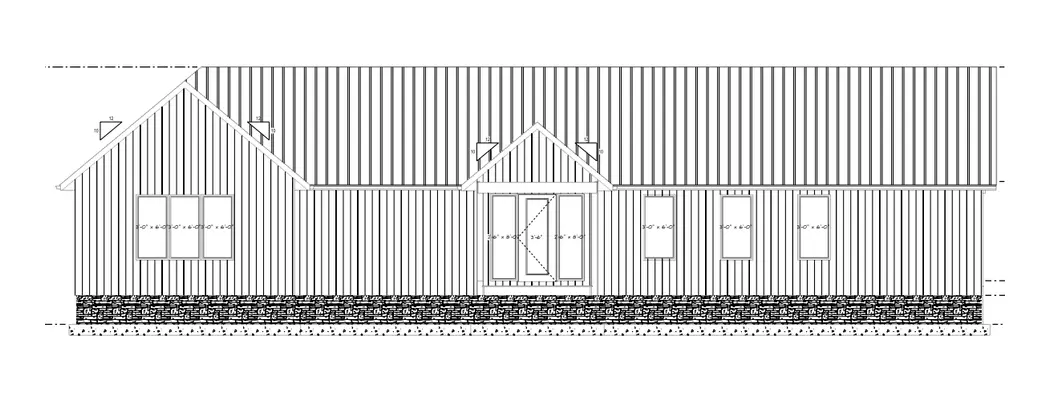 1-Story House Plan 2086 ft²: 2 Beds, 2.5 Baths, Open Floor Plan, without Garage