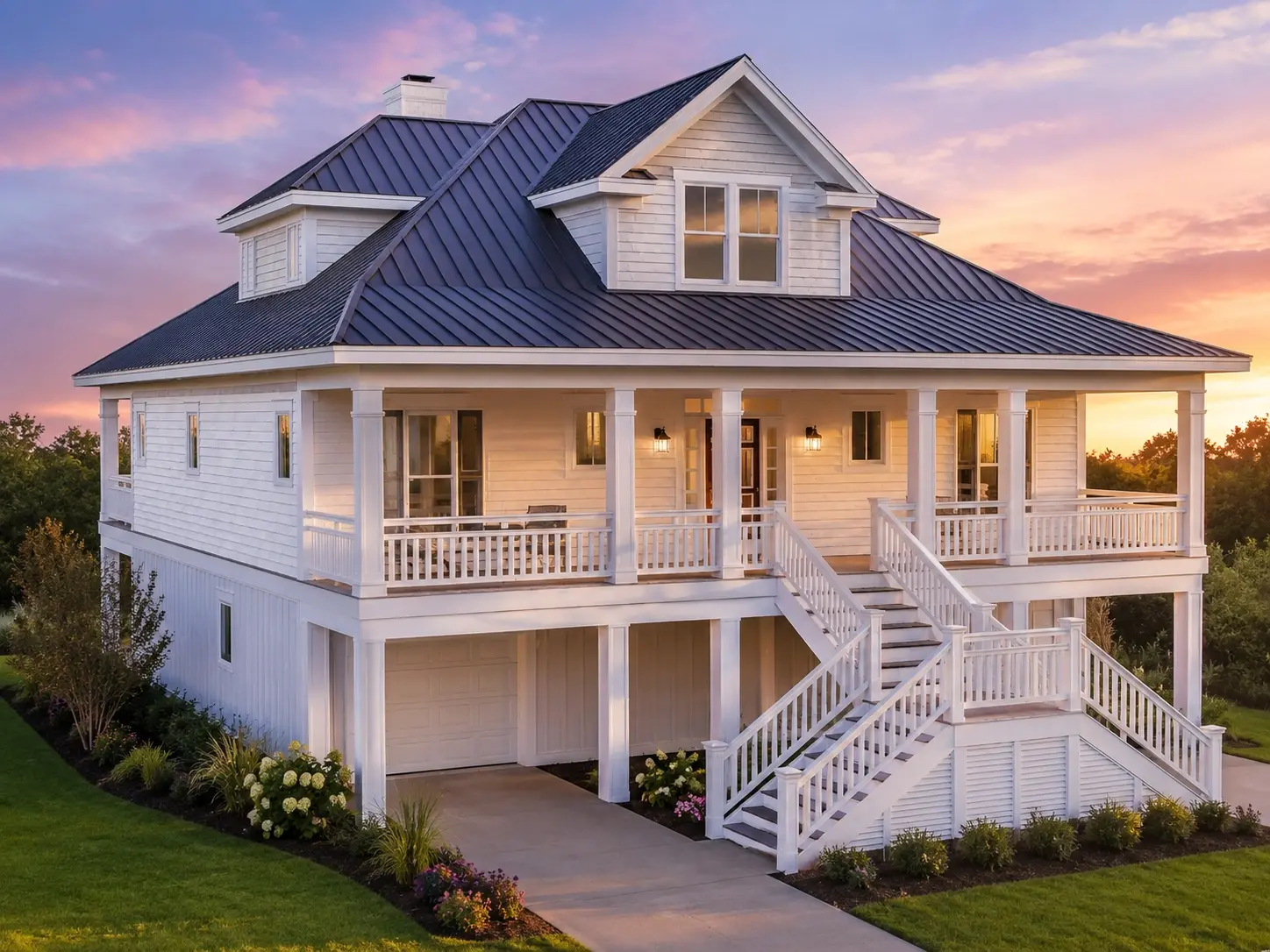 1.5-Story House Plan with Basement 2408 ft²: 3 Beds, Home Office, 3.5 Baths, Open Floor Plan, 3-Car Garage