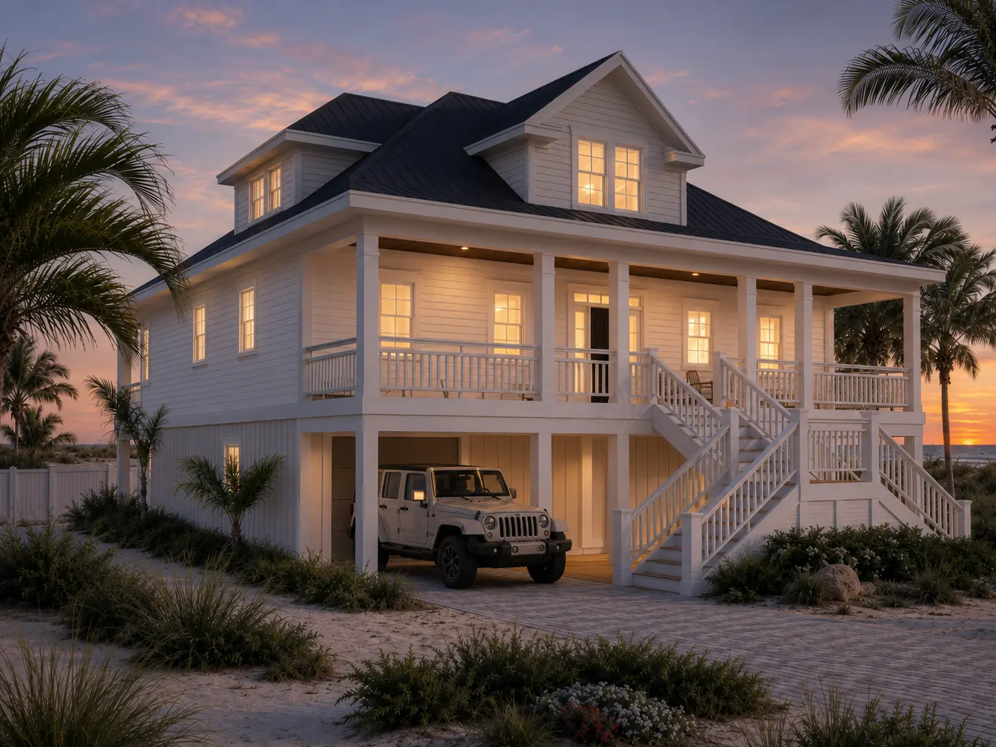 1.5-Story House Plan with Basement 2408 ft²: 3 Beds, Home Office, 3.5 Baths, Open Floor Plan, 3-Car Garage