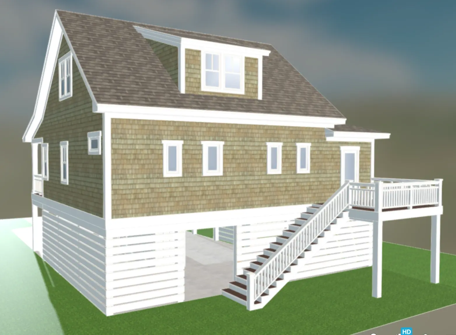 3-Story House Plan 2412 ft²: 3 Beds, Home Office, 2.5 Baths, Open Floor Plan, 2-Car Garage