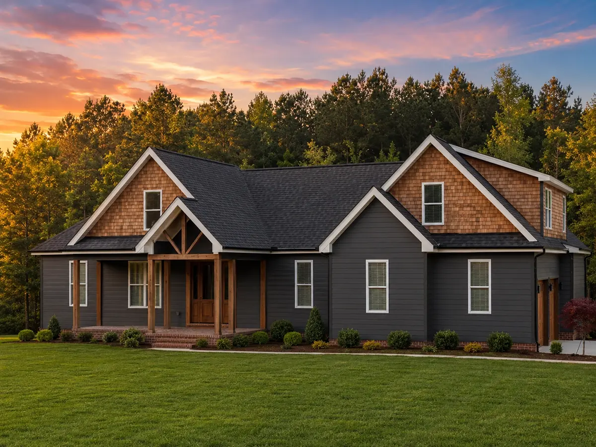 1.5-Story House Plan 2665 ft²: 3 Beds, Home Office, 2.5 Baths, Open Floor Plan, 2-Car Garage