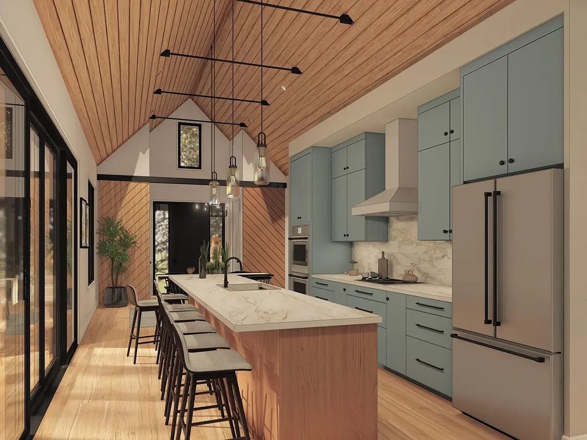 1-Story House Plan 1953 ft²: 3 Beds, 2 Baths, Open Floor Plan, without Garage