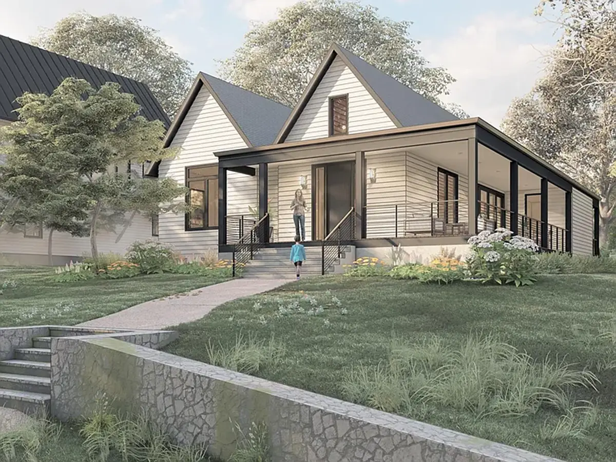 1-Story House Plan 1953 ft²: 3 Beds, 2 Baths, Open Floor Plan, without Garage
