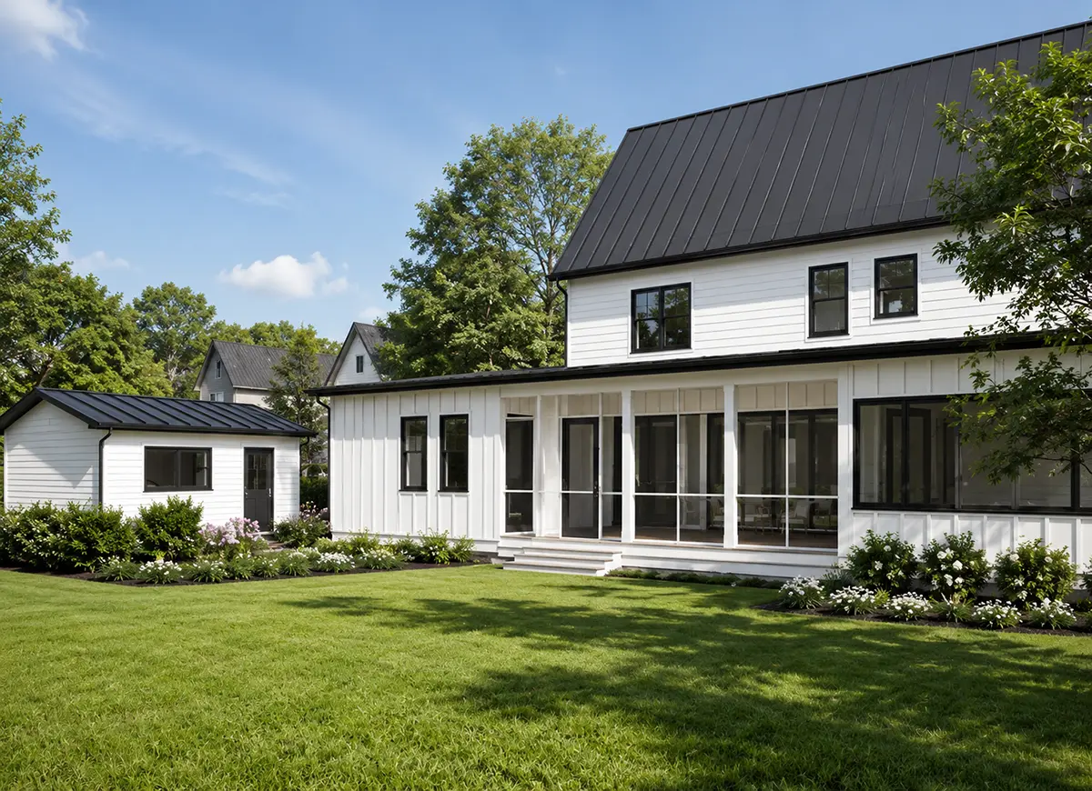 2-Story House Plan 3214 ft²: 4 Beds, Home Office, 3.5 Baths, Open Floor Plan, without Garage
