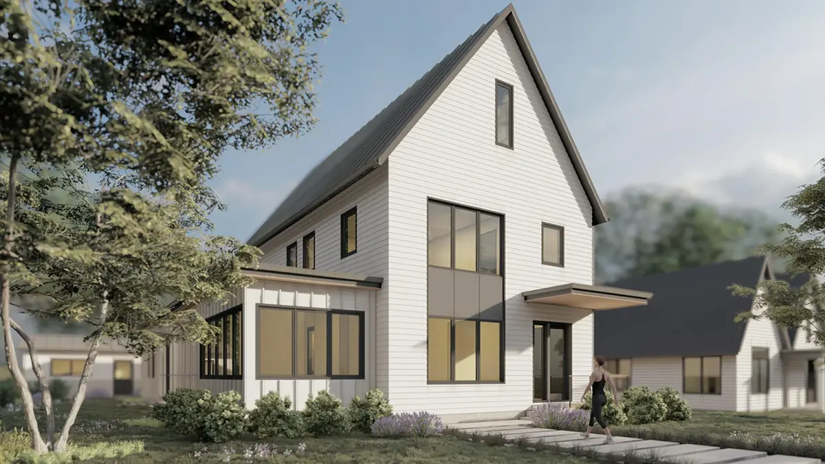 2-Story House Plan 3214 ft²: 4 Beds, Home Office, 3.5 Baths, Open Floor Plan, without Garage