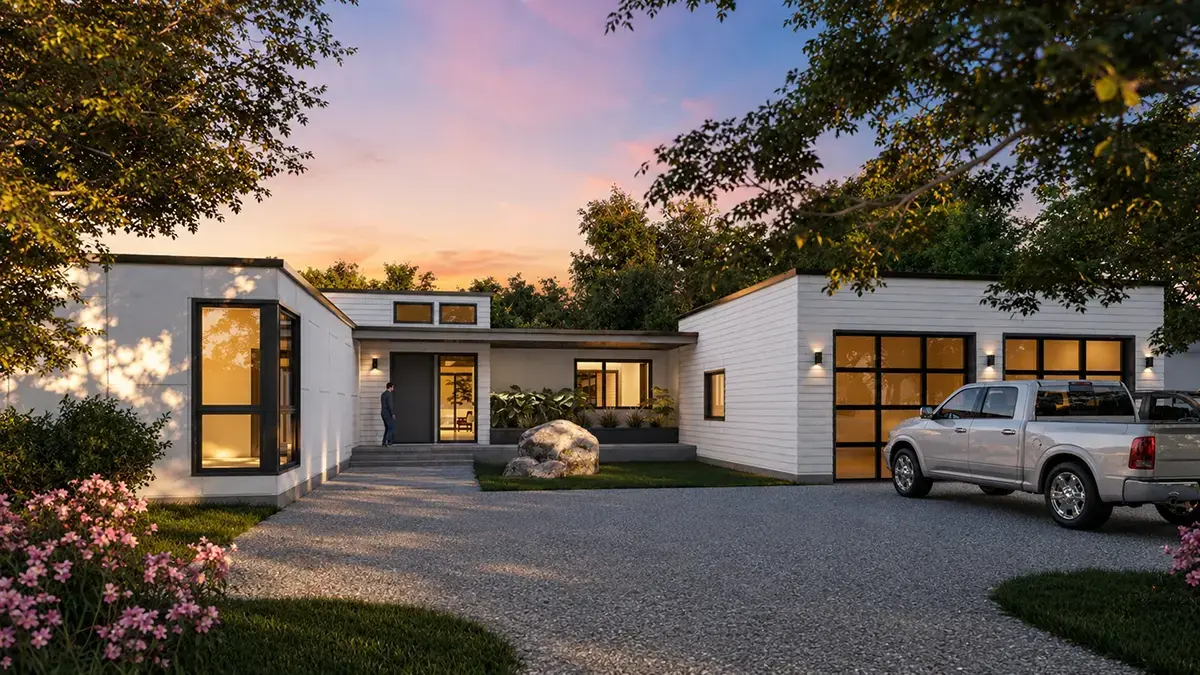 1-Story House Plan 3730 ft²: 4 Beds, Home Office, 5.5 Baths, Open Floor Plan, 2-Car Garage