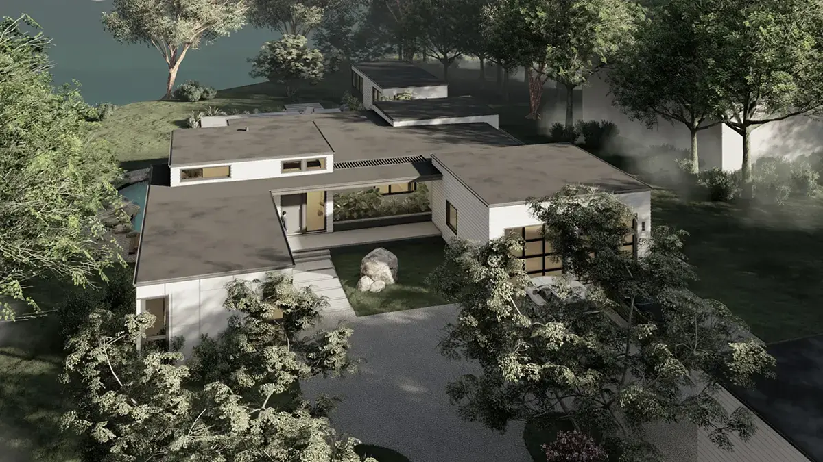 1-Story House Plan 3730 ft²: 4 Beds, Home Office, 5.5 Baths, Open Floor Plan, 2-Car Garage