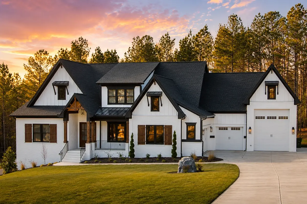 1.5-Story House Plan 4736 ft²: 4 Beds, Home Office, 4.5 Baths, Open Floor Plan, 3-Car Garage