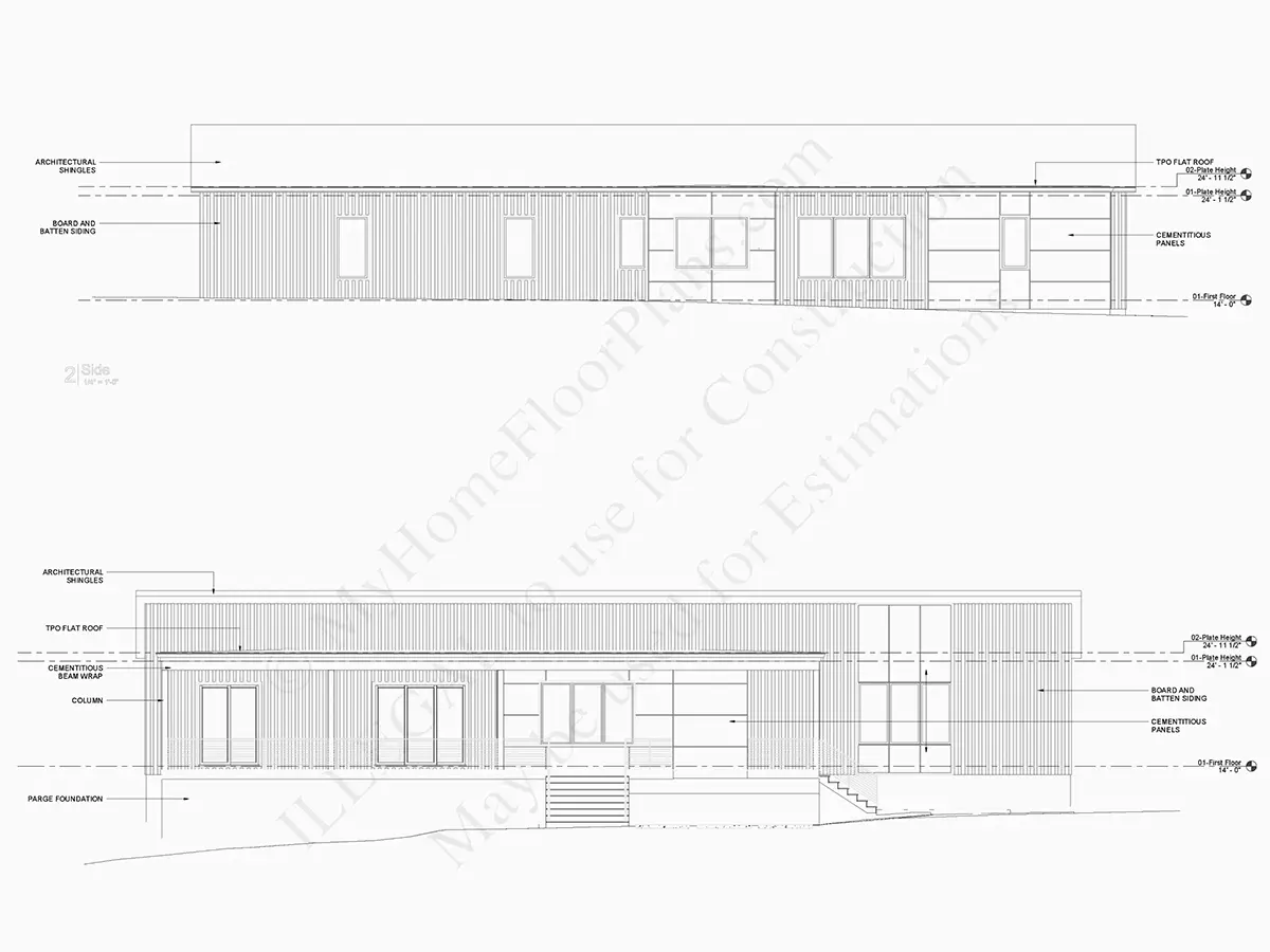 1-Story House Plan 2112 ft²: 4 Beds, Home Office, 4 Baths, Open Floor Plan, without Garage