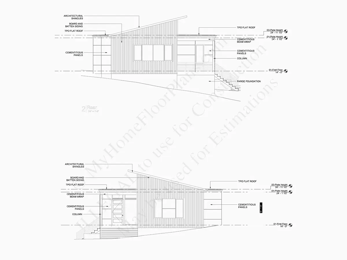 1-Story House Plan 2112 ft²: 4 Beds, Home Office, 4 Baths, Open Floor Plan, without Garage