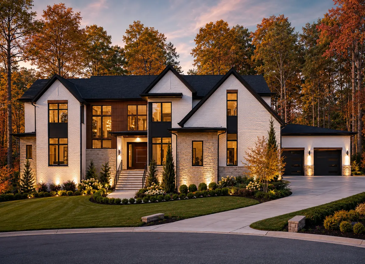 2-Story House Plan 6261 ft²: 4 Beds, Home Office, 5.5 Baths, Open Floor Plan, 3-Car Garage