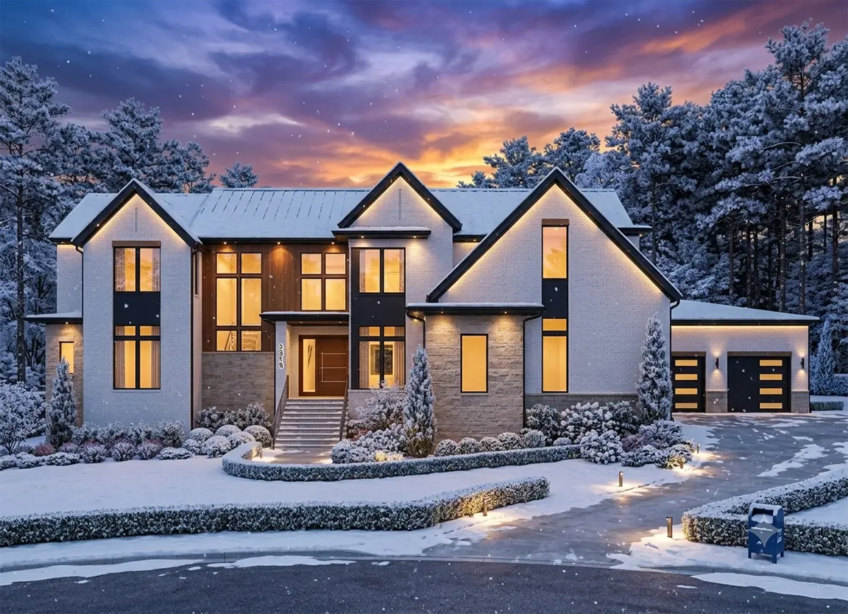 2-Story House Plan 6261 ft²: 4 Beds, Home Office, 5.5 Baths, Open Floor Plan, 3-Car Garage
