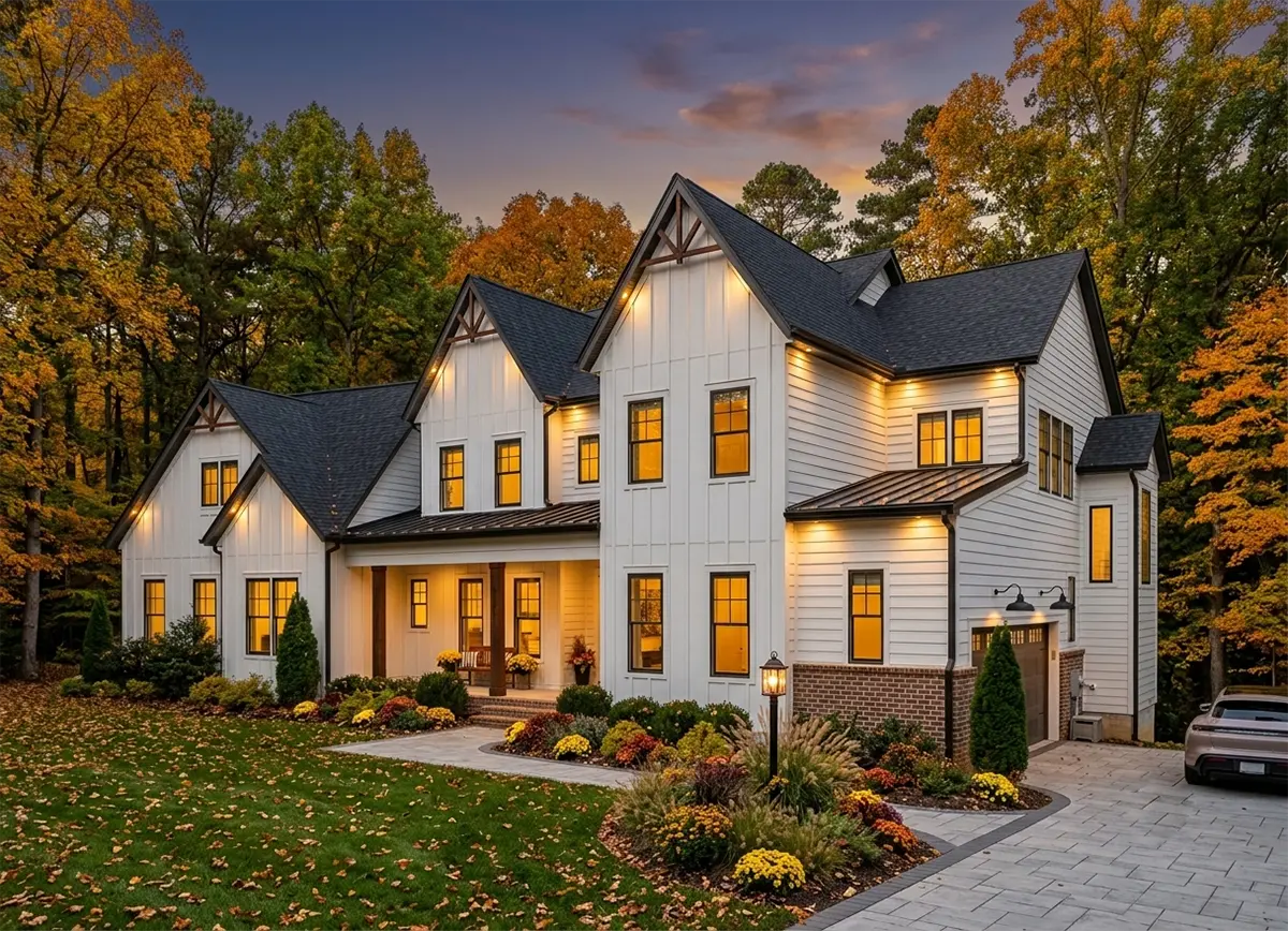 2-Story House Plan with Basement 4664 ft²: 4 Beds, Home Office, 5 Baths, Open Floor Plan, 2-Car Garage