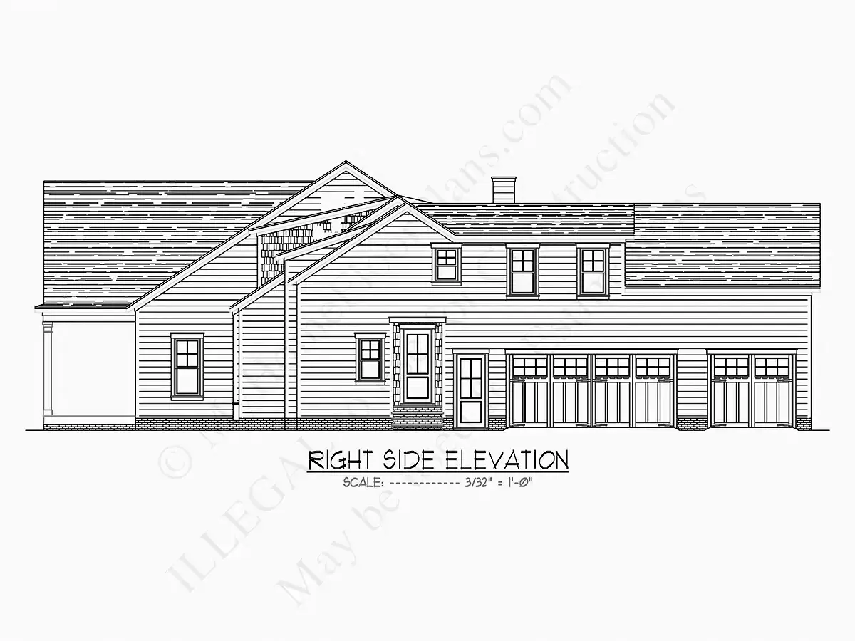 1.5-Story House Plan 4697 ft²: 4 Beds, Home Office, 4 Baths, Open Floor Plan, 3-Car Garage