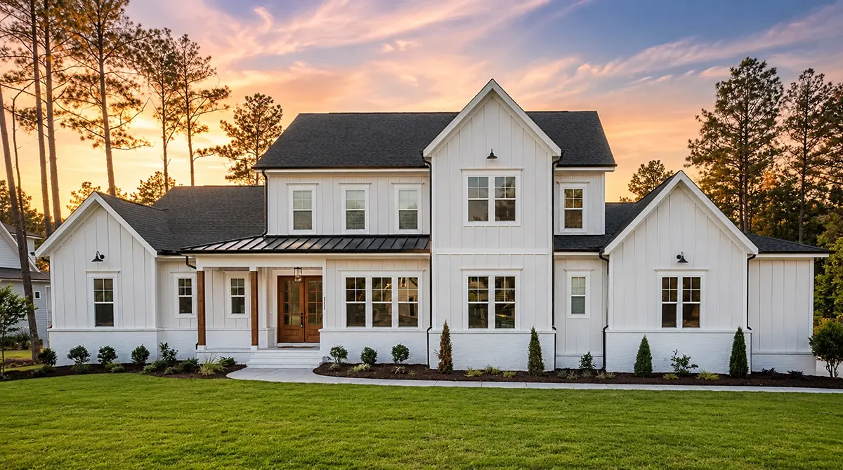 2-Story House Plan 4200 ft²: 4 Beds, Home Office, 5 Baths, Open Floor Plan, 3-Car Garage