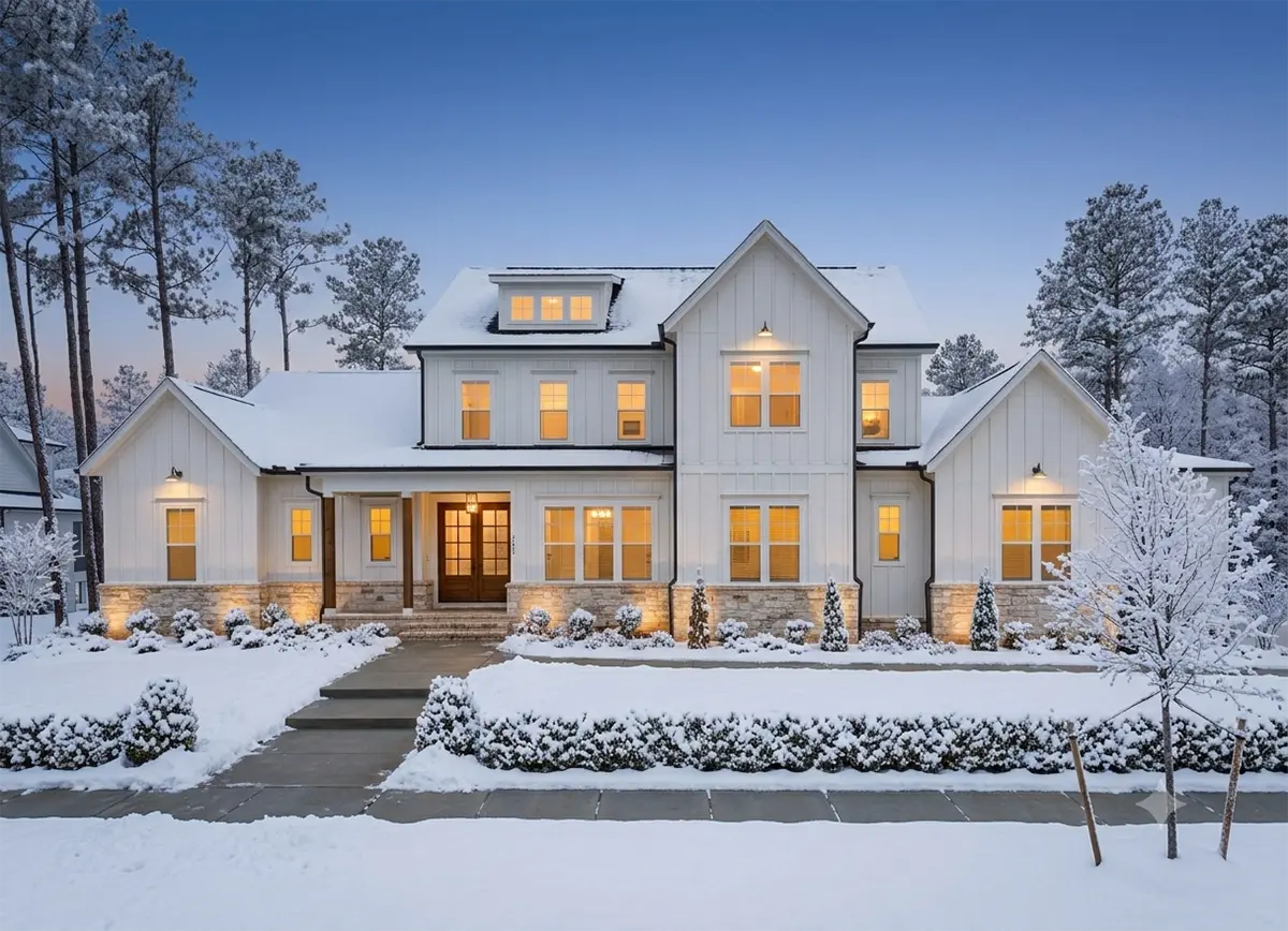 2-Story House Plan 4200 ft²: 4 Beds, Home Office, 5 Baths, Open Floor Plan, 3-Car Garage
