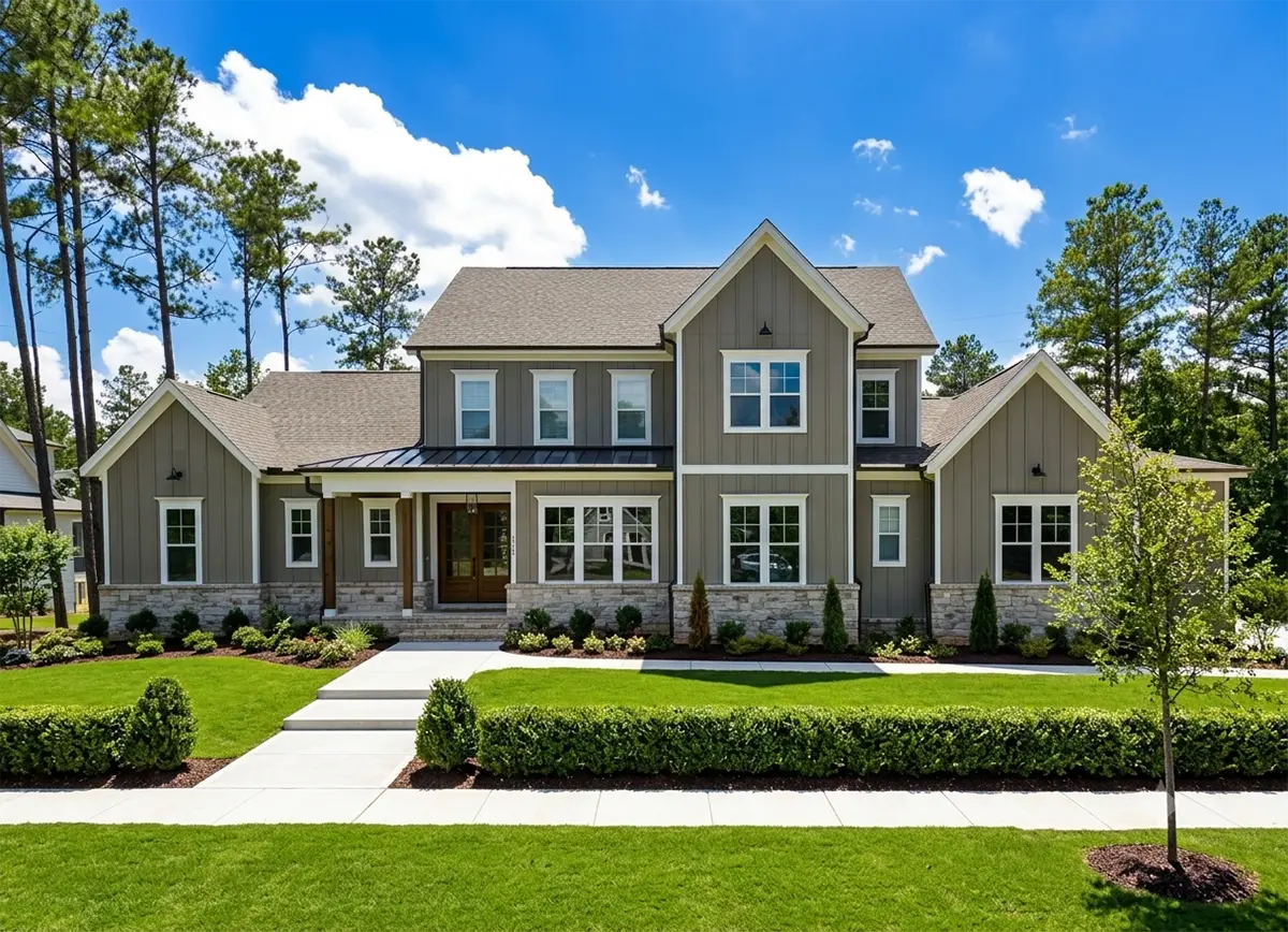 2-Story House Plan 4200 ft²: 4 Beds, Home Office, 5 Baths, Open Floor Plan, 3-Car Garage