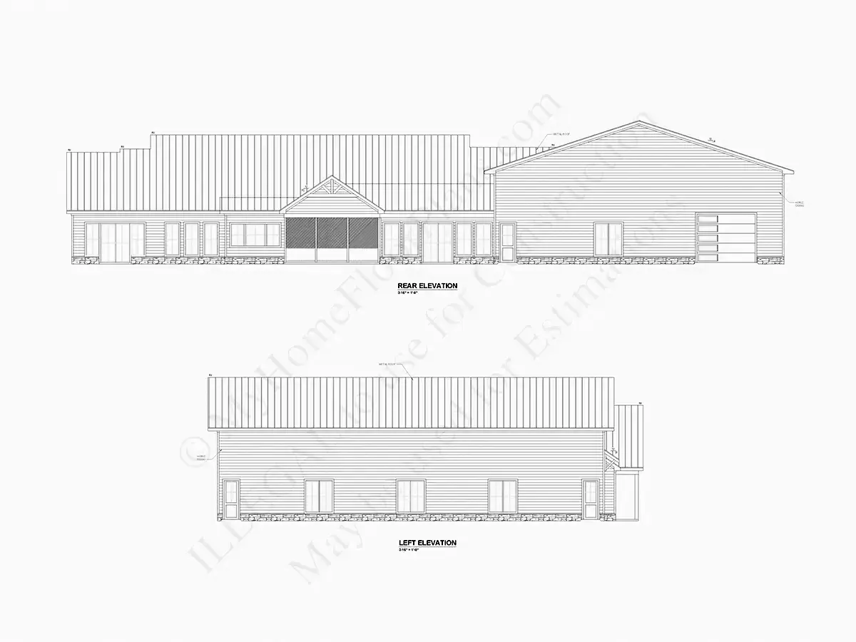 1-Story House Plan 4038 ft²: 3 Beds, Home Office, 4.5 Baths, Open Floor Plan, 3-Car Garage
