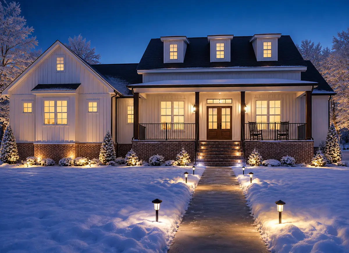1.5-Story House Plan 2220 ft²: 4 Beds, 3 Baths, Open Floor Plan, 2-Car Garage