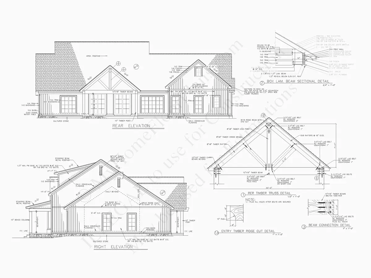 1.5-Story House Plan 2220 ft²: 4 Beds, 3 Baths, Open Floor Plan, 2-Car Garage