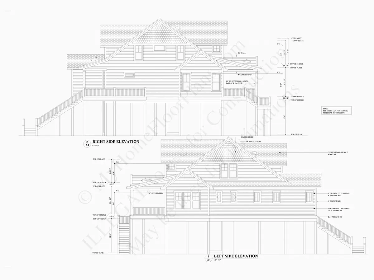 3-Story House Plan 2789 ft²: 4 Beds, 3.5 Baths, Open Floor Plan, 2-Car Garage