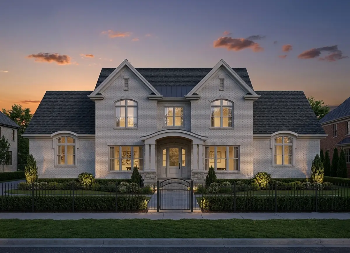 2-Story House Plan 4500 ft²: 4 Beds, Home Office, 4 Baths, Open Floor Plan, 3-Car Garage