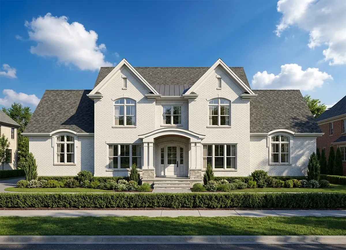 2-Story House Plan 4500 ft²: 4 Beds, Home Office, 4 Baths, Open Floor Plan, 3-Car Garage