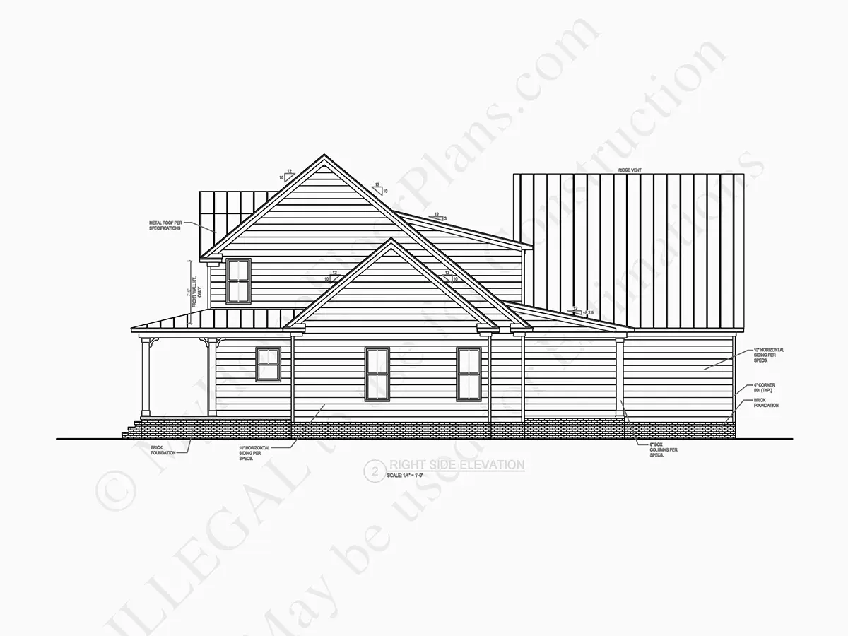 1.5-Story House Plan 2821 ft²: 3 Beds, 4 Baths, Open Floor Plan, 2-Car Garage