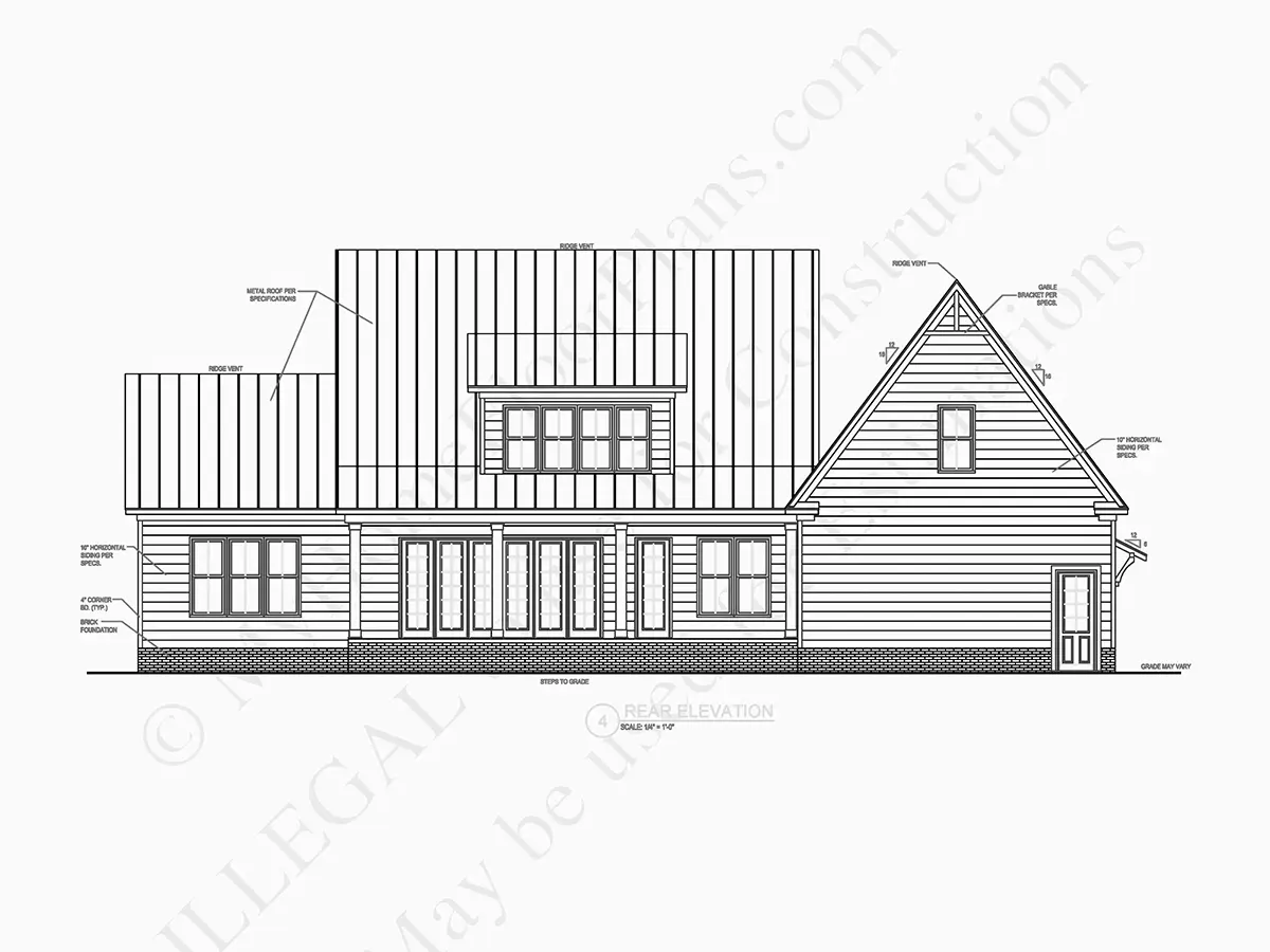 1.5-Story House Plan 2821 ft²: 3 Beds, 4 Baths, Open Floor Plan, 2-Car Garage