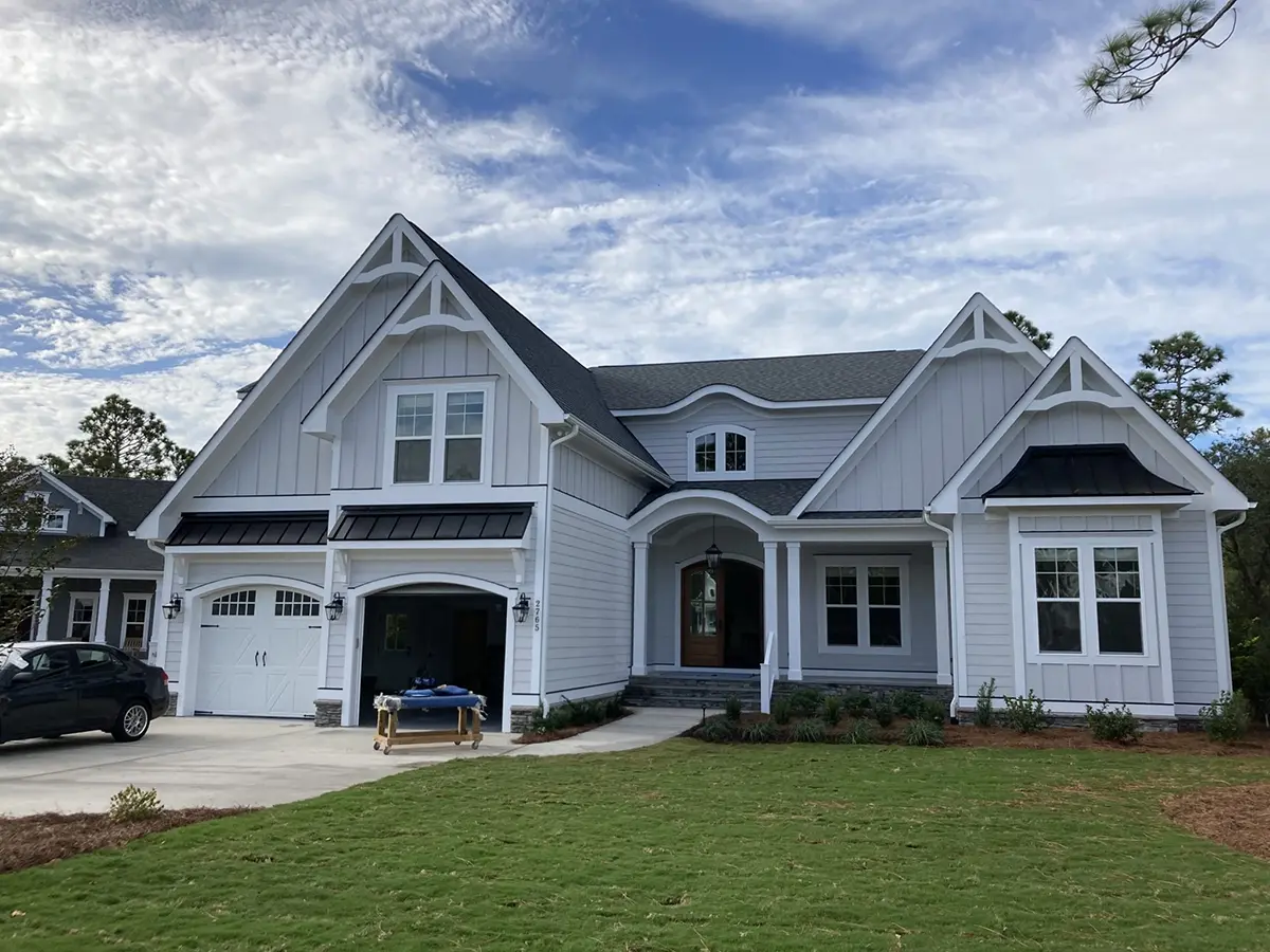 1.5-Story House Plan 3371 ft²: 3 Beds, Home Office, 3.5 Baths, Open Floor Plan, 2-Car Garage